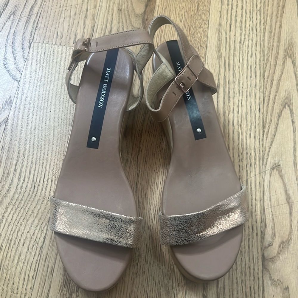 MATT BERNSON WEDGE OPEN TOE SANDALS SIZE 11‎
